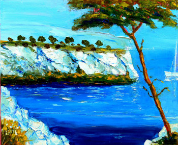 Œuvre contemporaine nommée « Calanques à Cassis », Réalisée par RAOUL RIBOT