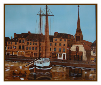 Œuvre contemporaine nommée « Honfleur 2 », Réalisée par PHILIPPE LE PYRO