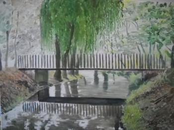 Œuvre contemporaine nommée « Promenade du Ruisseau de la Fontaine D'ouche (pont) », Réalisée par HAMLET