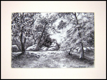 Œuvre contemporaine nommée « Clairière à Fontainebleau », Réalisée par GENEVIEVE S.