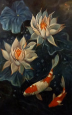 carpes-koi-aux-lotus