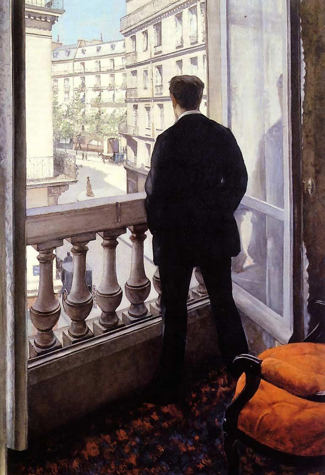 Homme à la fenêtre de Gustave Caillebotte