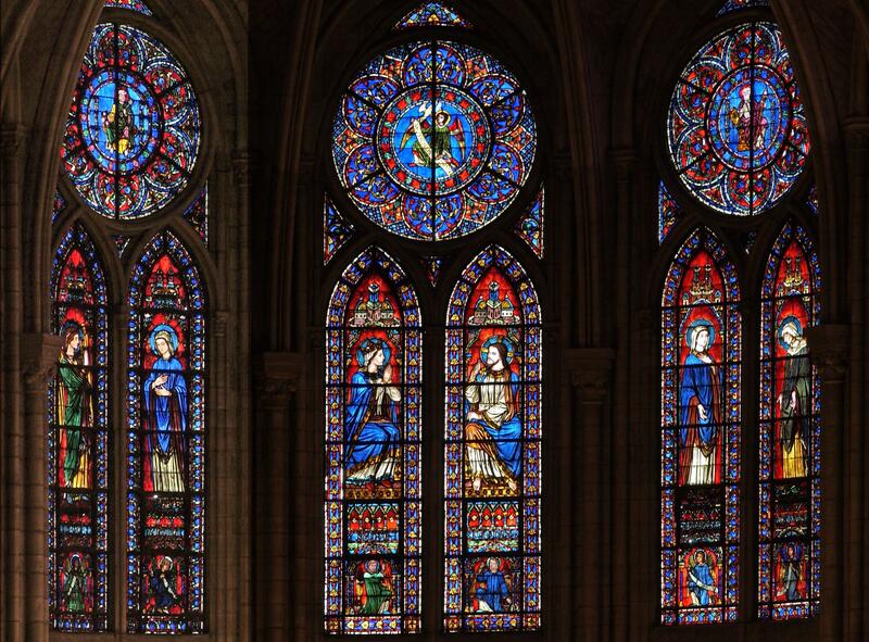  Vitraux de la cathédrale Notre-Dame de Paris par Viollet-le-Duc (1843-1864)