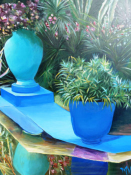 Œuvre contemporaine nommée « les pots de Majorelle », Réalisée par SANCELME