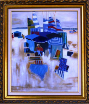 Œuvre contemporaine nommée « 10 - A Praia  63X70 », Réalisée par ARTISTE M.EGVA