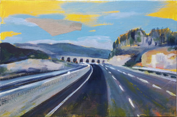 Œuvre contemporaine nommée « On the Road II », Réalisée par BONNEAU-MARRON