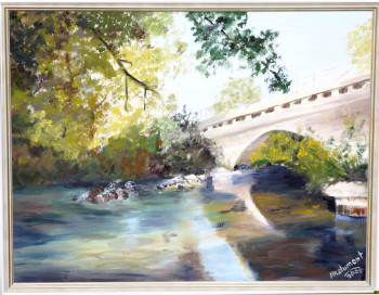 Œuvre contemporaine nommée « Pont sur la Sorgue », Réalisée par MARIE-MATHILDE DUMONT