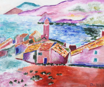 Œuvre contemporaine nommée « Collioure d après Henri Matisse », Réalisée par PATRICIA DELEY