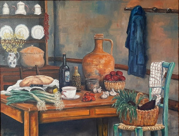 Œuvre contemporaine nommée « La Cuisine », Réalisée par E.BONHOMME B. D'AURIAC