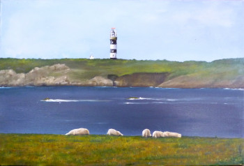 Œuvre contemporaine nommée « Phare de Créac'h-Ouessant », Réalisée par JEAN PIERRE BLANDEL